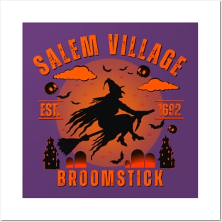 Salem Witch Village Classic Spooky Halloween Theme Posters and Art